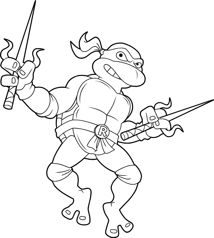 Springfield Punx: TMNT Raphael Coloring Page