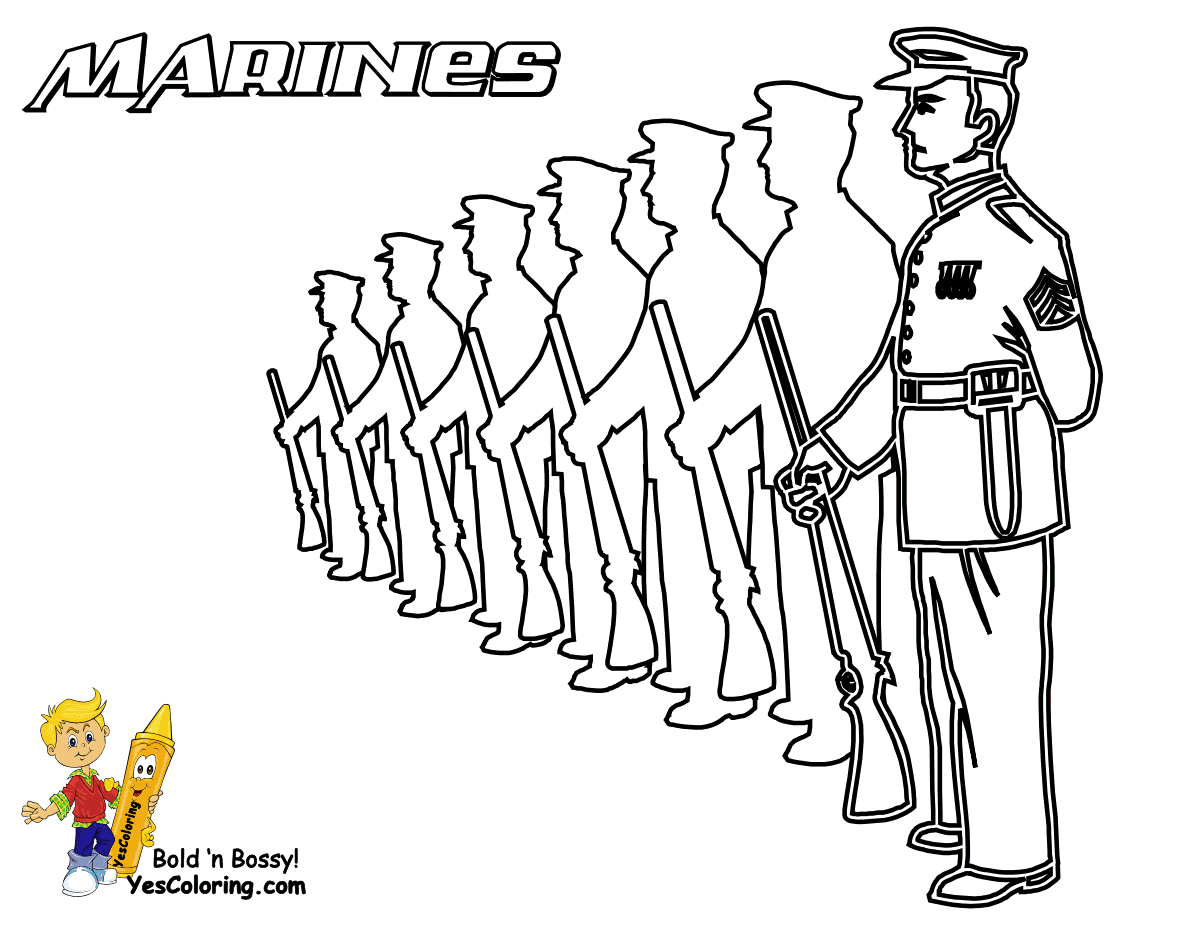 United States Marines Drawing Yes Coloring - Colorine.net | #10464