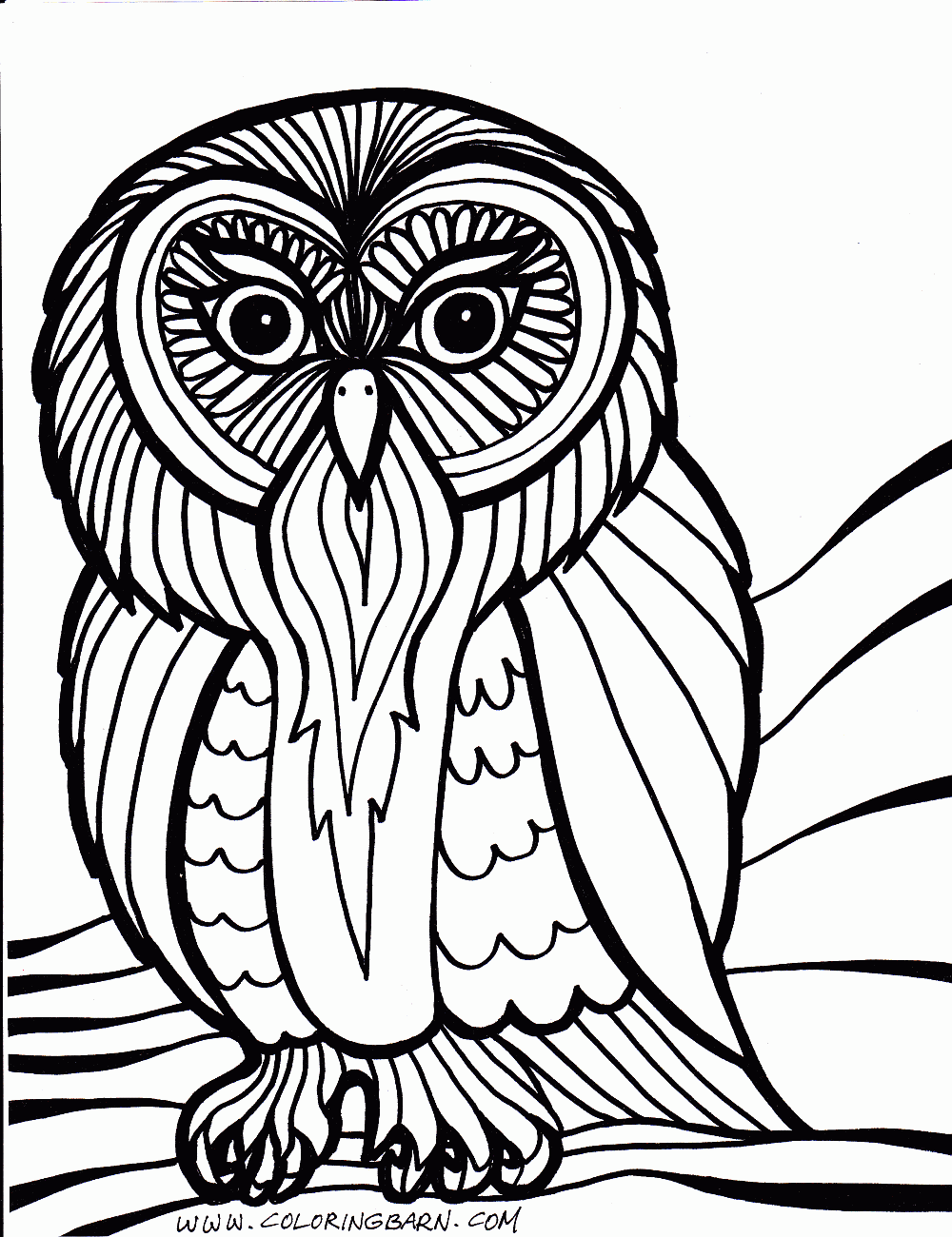hard owl coloring pages | Only Coloring Pages