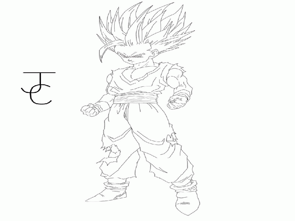 dragon ball z coloring pages gohan super saiyan 2 vs cell | Best ...