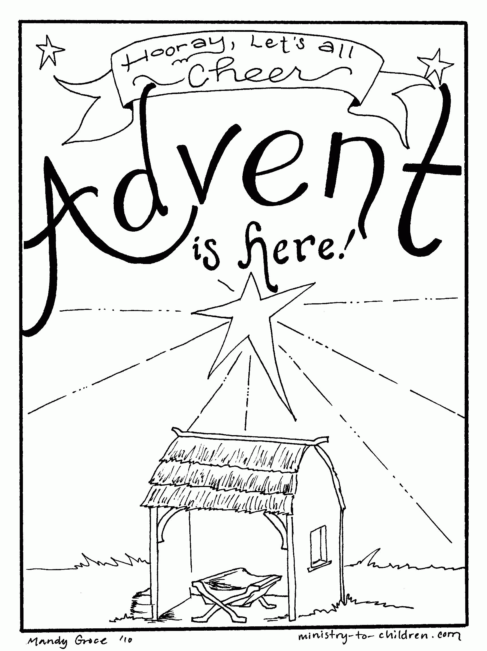Free Advent Coloring Pages for Kids (Christmas Printables)
