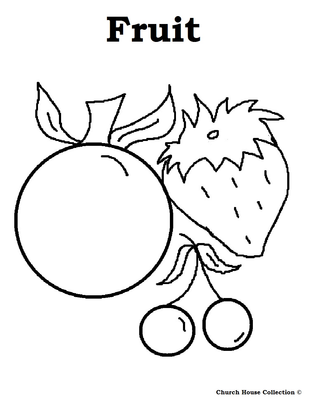 Fruit Coloring Page Free Food Pages Sheets Printable For –  Approachingtheelephant