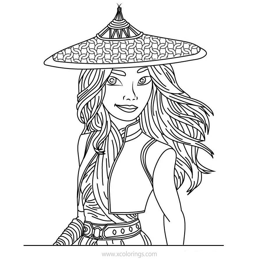 Raya And The Last Dragon Coloring Pages from Disney - XColorings.com
