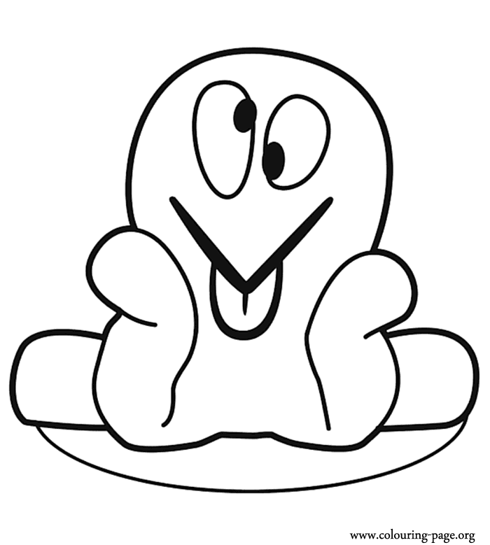 Pocoyo - Fred - the funny octopus coloring page