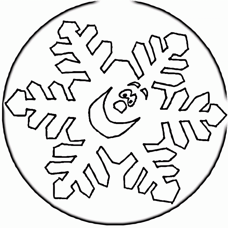 Smiley Snowflake Coloring Online | Super Coloring