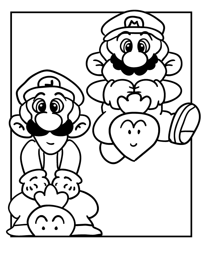 Mario 1 Coloring Pages