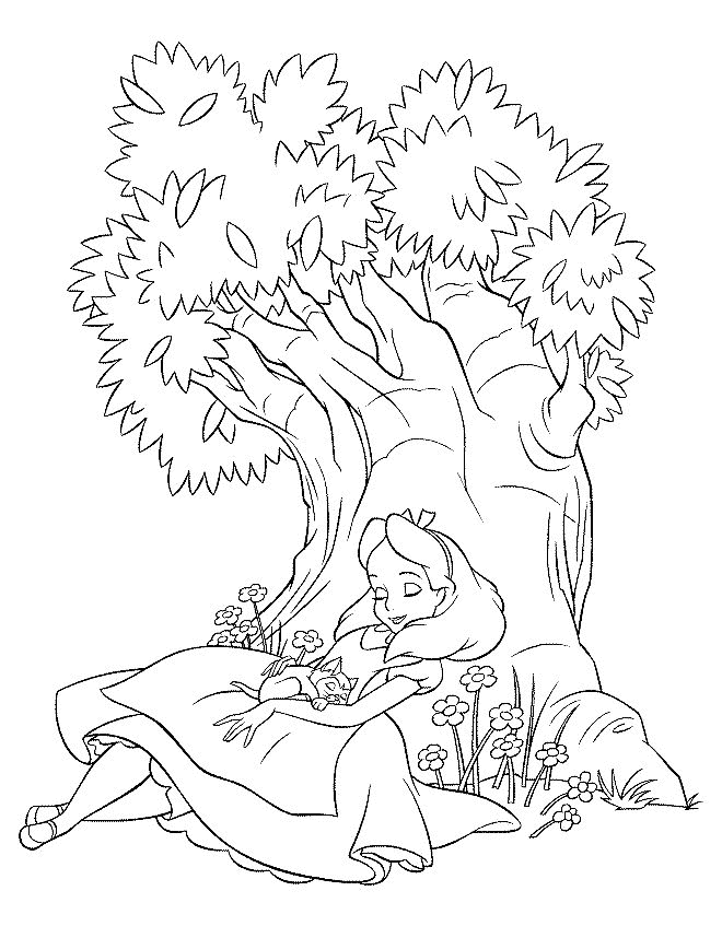 Alice in wonderland Coloring Pages - Coloringpages1001.