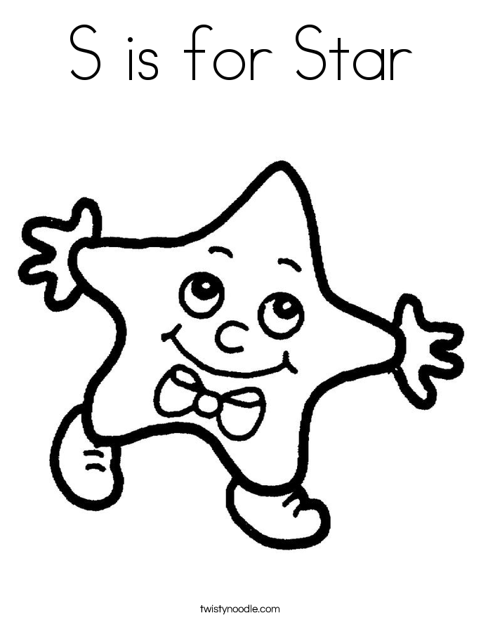 S is for Star Kids Coloring Page | coloring pages