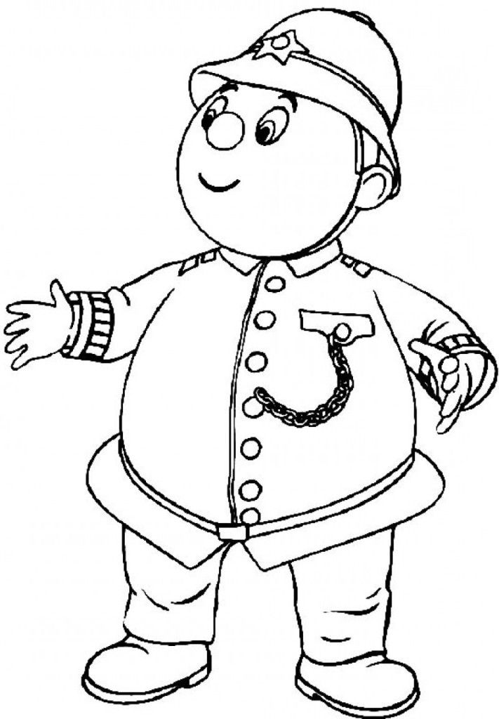 Mr Plod Policeman Coloring Pages - Kids Colouring Pages