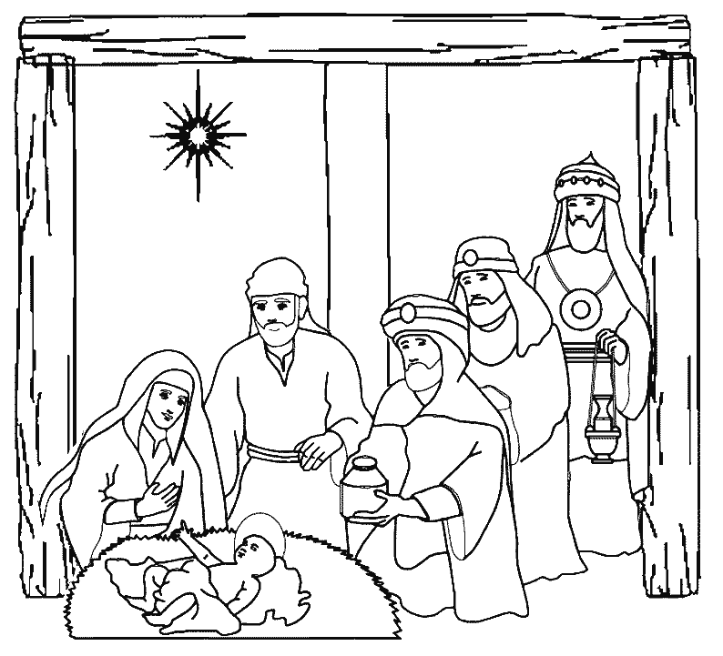 Three Wise Men Coloring Pages : Coloring Kids – Free Printable