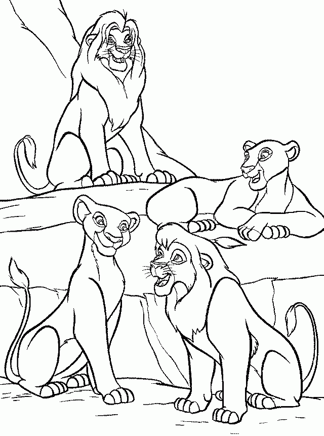 Lion King Coloring Pages Simba : Simba with flowers Coloring Page ...