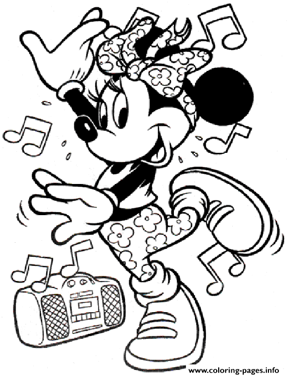 80s Minnie Disney Se42c Coloring Pages Printable
