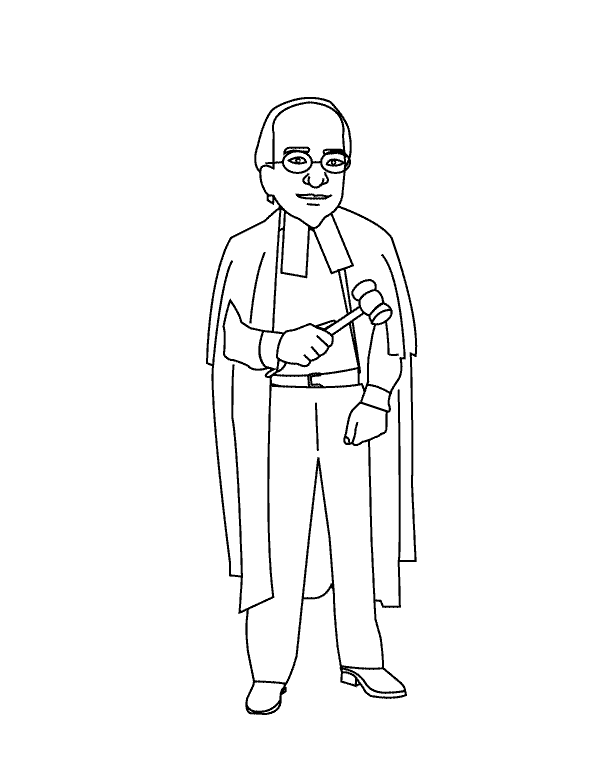 Coloring Pages - Judge
