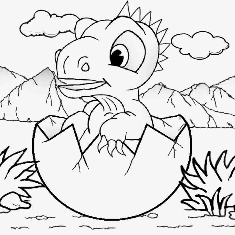 Printable Dinosaur - Coloring Pages for Kids and for Adults