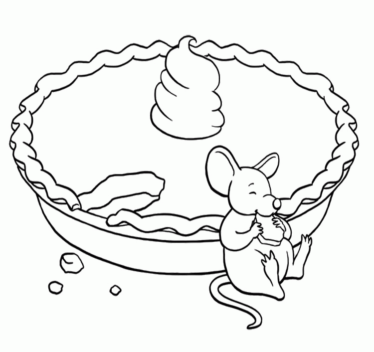 Pie Coloring Page - Coloring Pages for Kids and for Adults