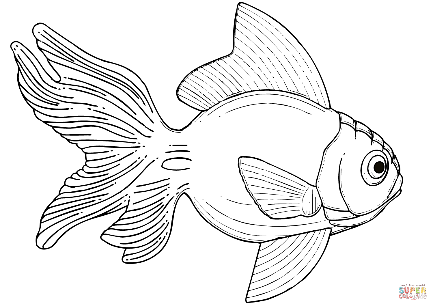 Goldfish coloring page | Free Printable Coloring Pages