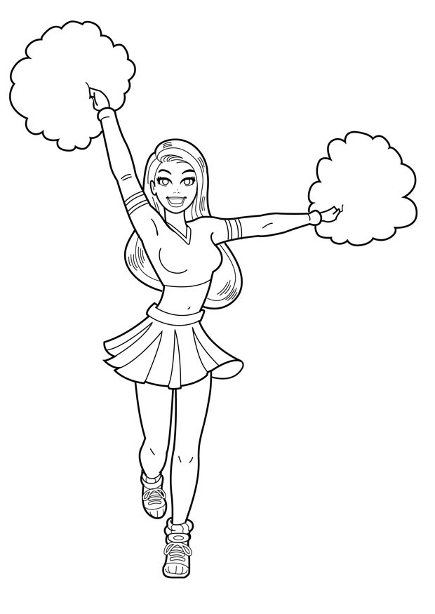 Free Printable Cheerleading Coloring Pages For Kids