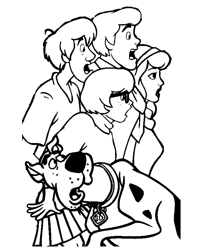 Scooby Doo coloring pages - The Whole Gang