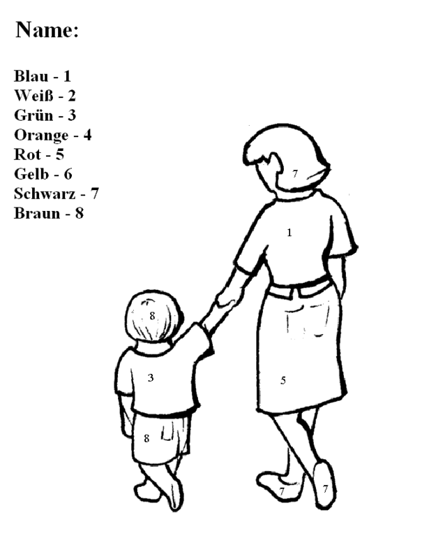 Free Colour by Number Worksheets (In German) | Life As A Convert