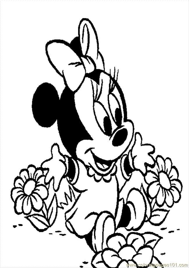 Coloring Pages Minnie Mouse (Cartoons > Mickey Mouse) - free