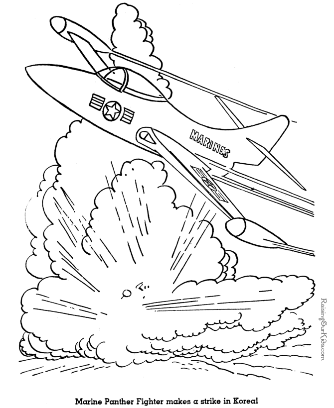 Military Jet Coloring Pages!