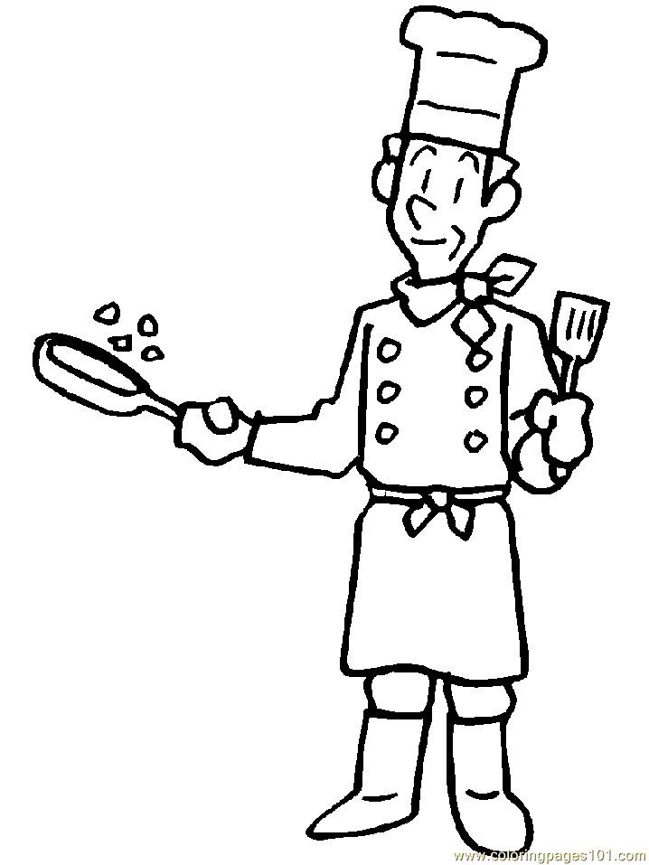 Coloring Pages chef (Peoples > Disabled People) - free printable