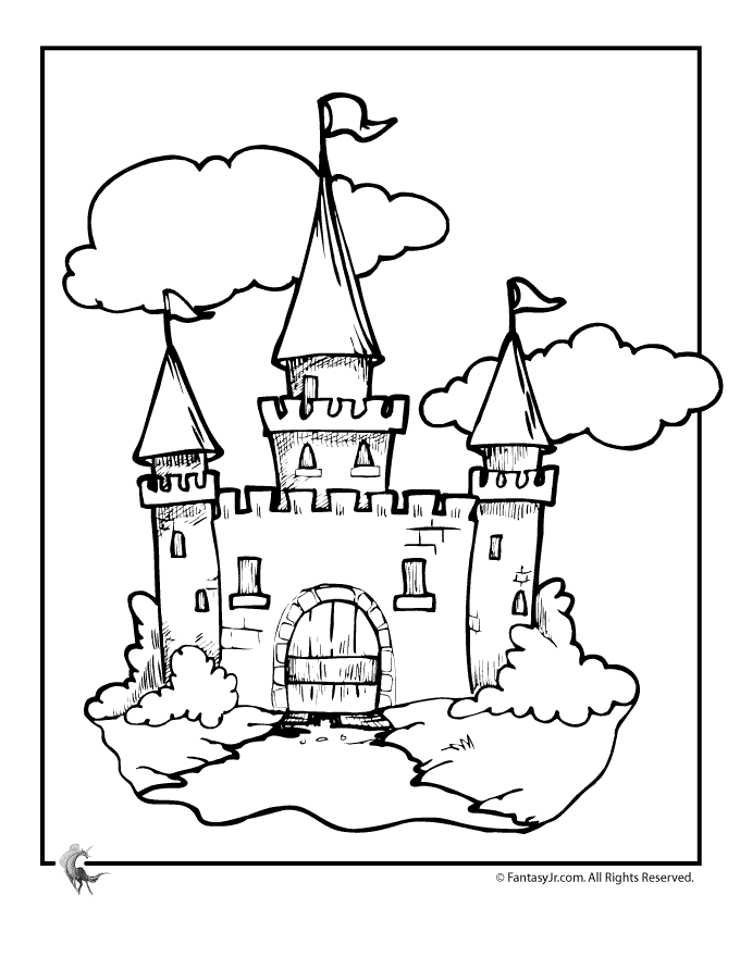 Fantasy Jr. | Fairy Tale Castle Coloring Page