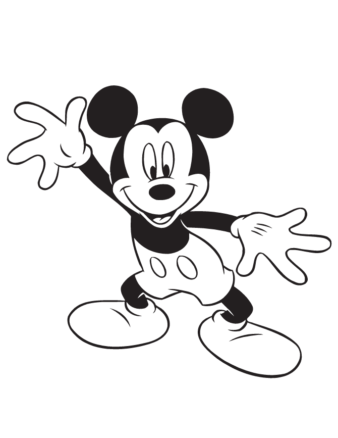 Free Printable Silly Mickey Mouse Coloring Page For Kids