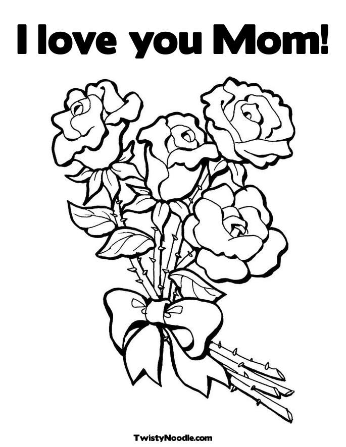 I Love You Mom Coloring Pages