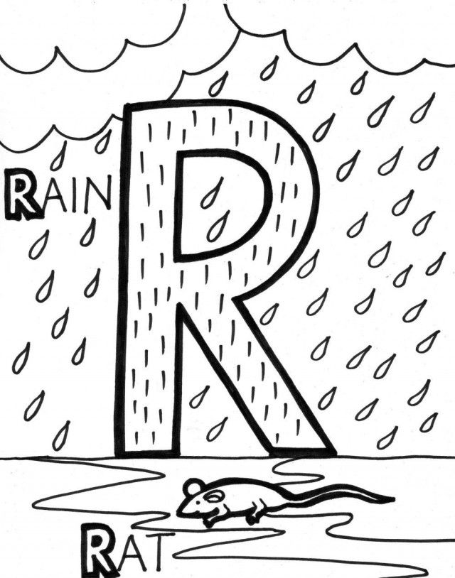 Letter R Is For Rain Coloring Pages Activity Coloring Pages 253901
