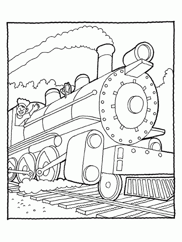 Train Engine Coloring Page Images & Pictures - Becuo