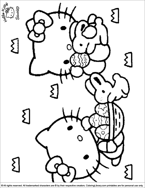 Easter Cartoon coloring picture