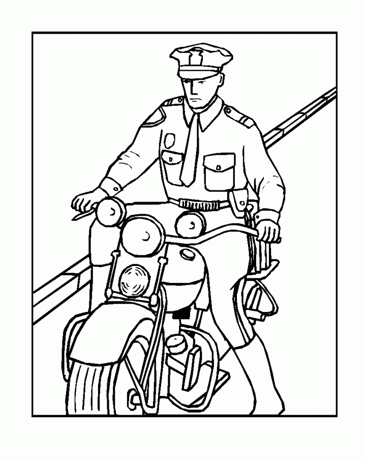 Policeman Cherub Coloring Pages Printable Police Coloring Pages