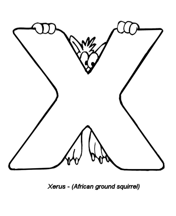 Alphabet Letter X coloring sheets | Coloring Pages