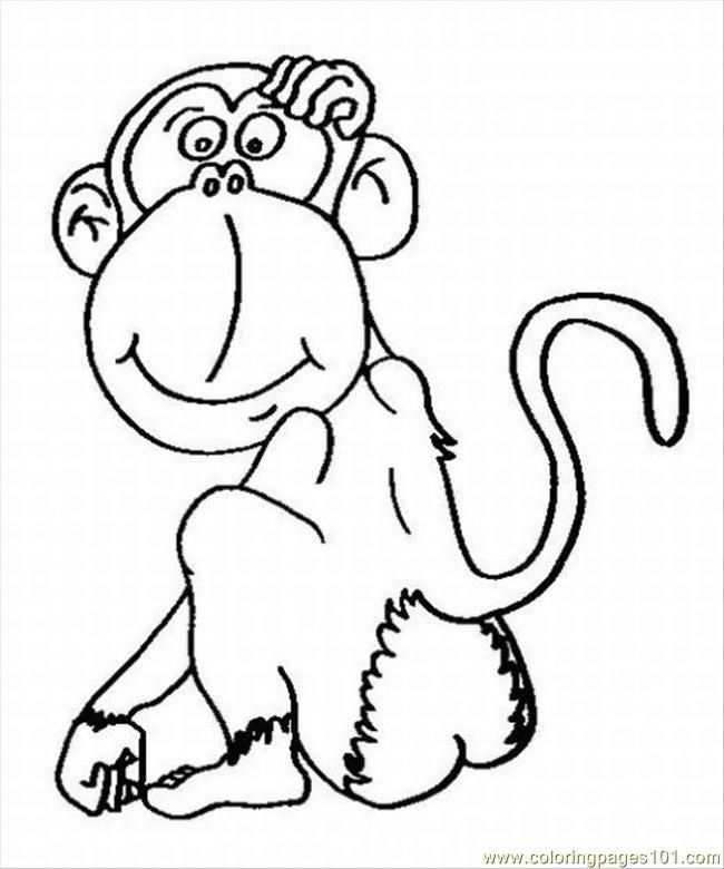 Coloring Pages Oring Pages Spider Monkey Lrg (Mammals > Monkey