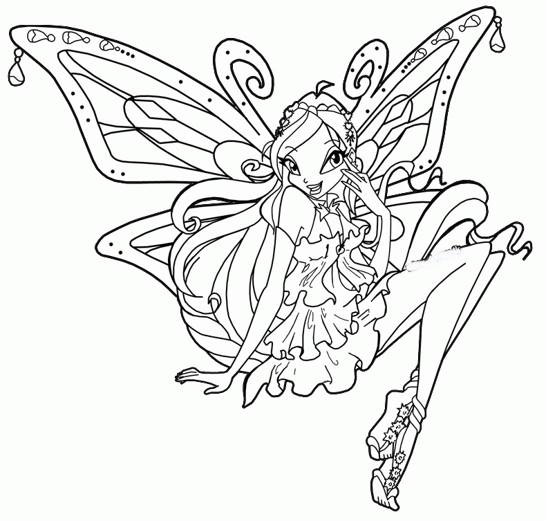 Winx Club Coloring Pages for Kids- Free Coloring Pages to download