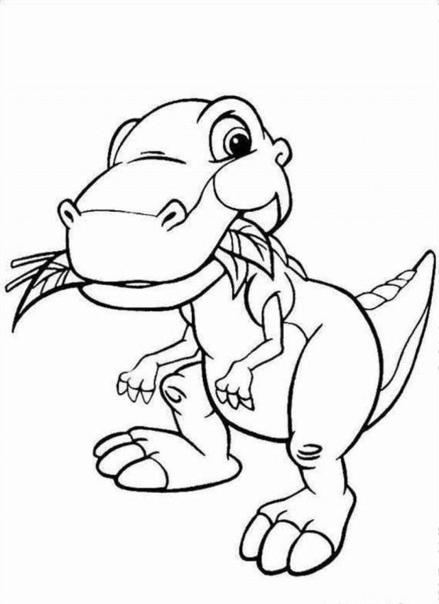 Land Before Time Having Leaves Coloring Page Coloringplus 277941
