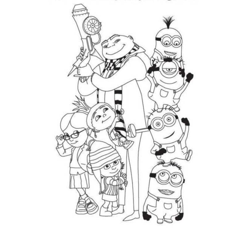 Print Despicable Me Coloring Pages For Kids or Download Despicable