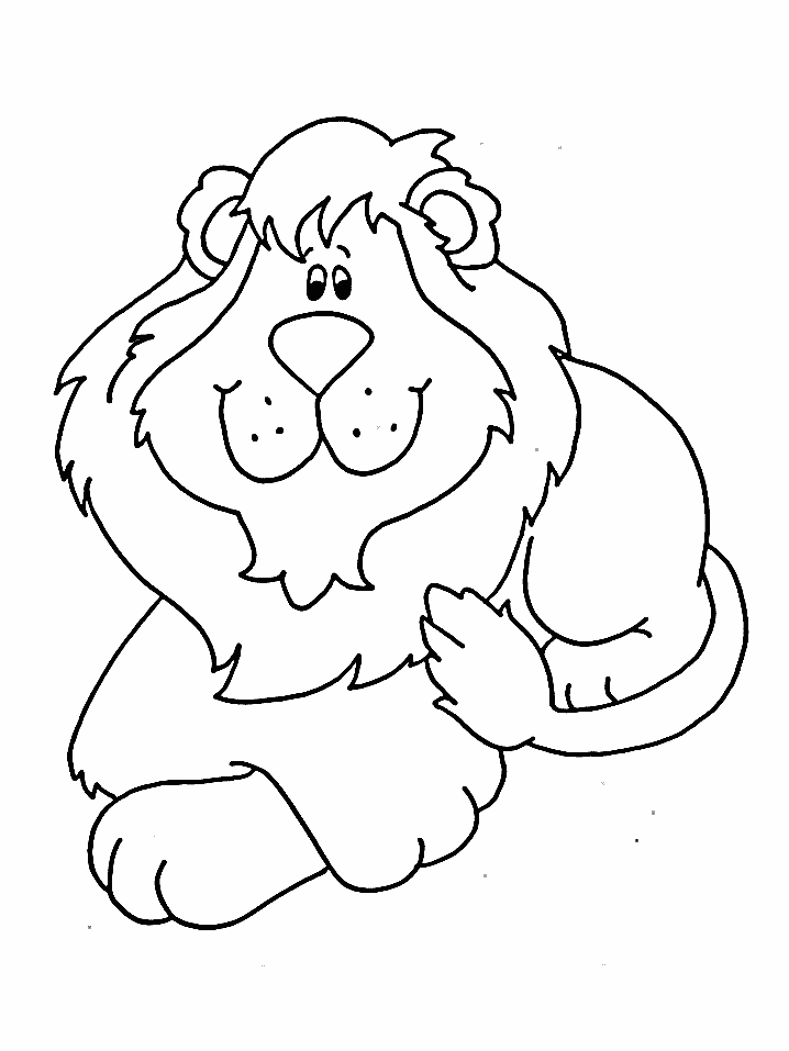 nice Lion Animals Coloring Pages - smilecoloring.com