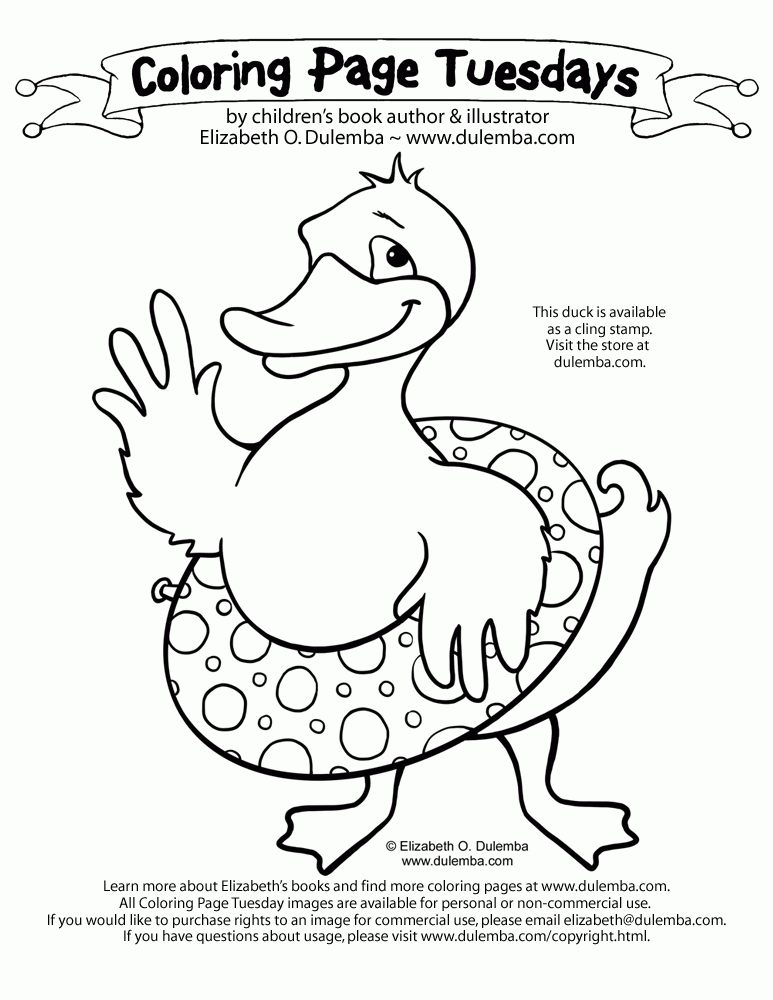 dulemba: Coloring Page Tuesday! - Lucky Duck
