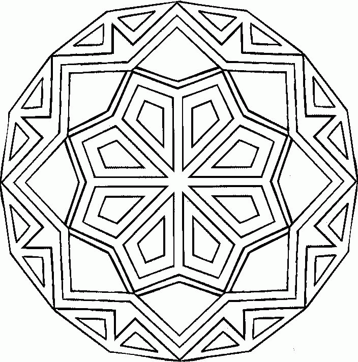 Crystal Mandala Coloring Pages | School Days