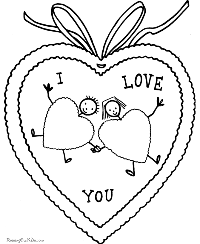 Valentine coloring page for kid - 031