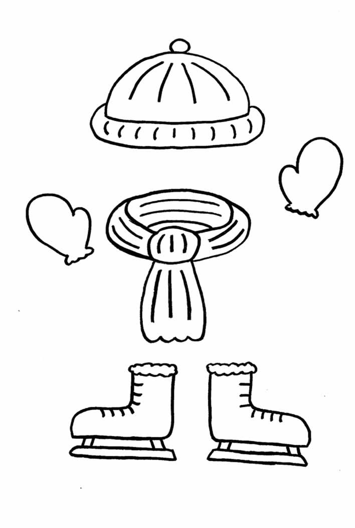 Clothing Should Be Worn In Winter Coloring Pages - Winter Coloring