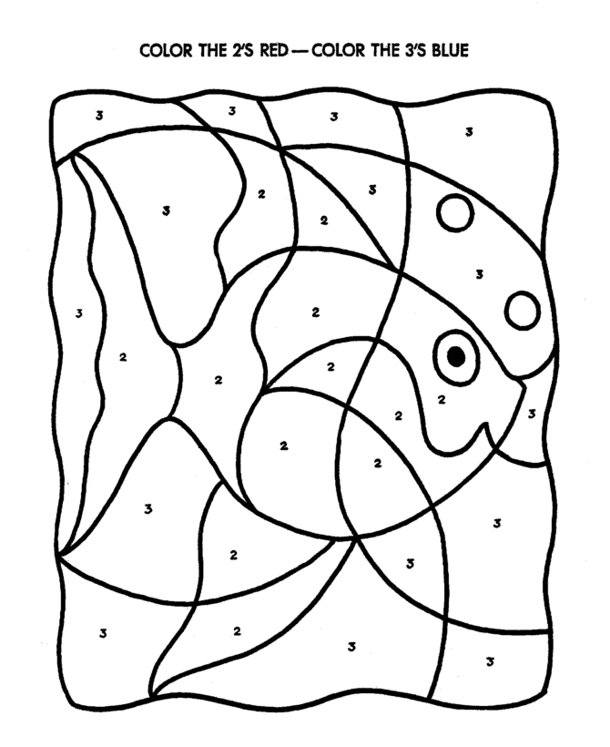 Hidden Picture Fish Coloring Page | Download printable coloring