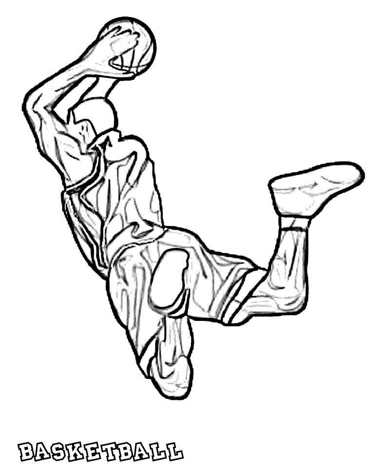 Basketball Coloring Pages (12) - Coloring Kids