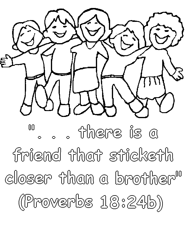 Proverbs 18:24b Coloring Page - Lorain County Free-Net Children