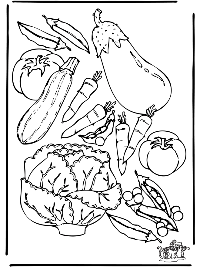 Fruit And Vegetable Coloring Pages For Kids - Free Printable