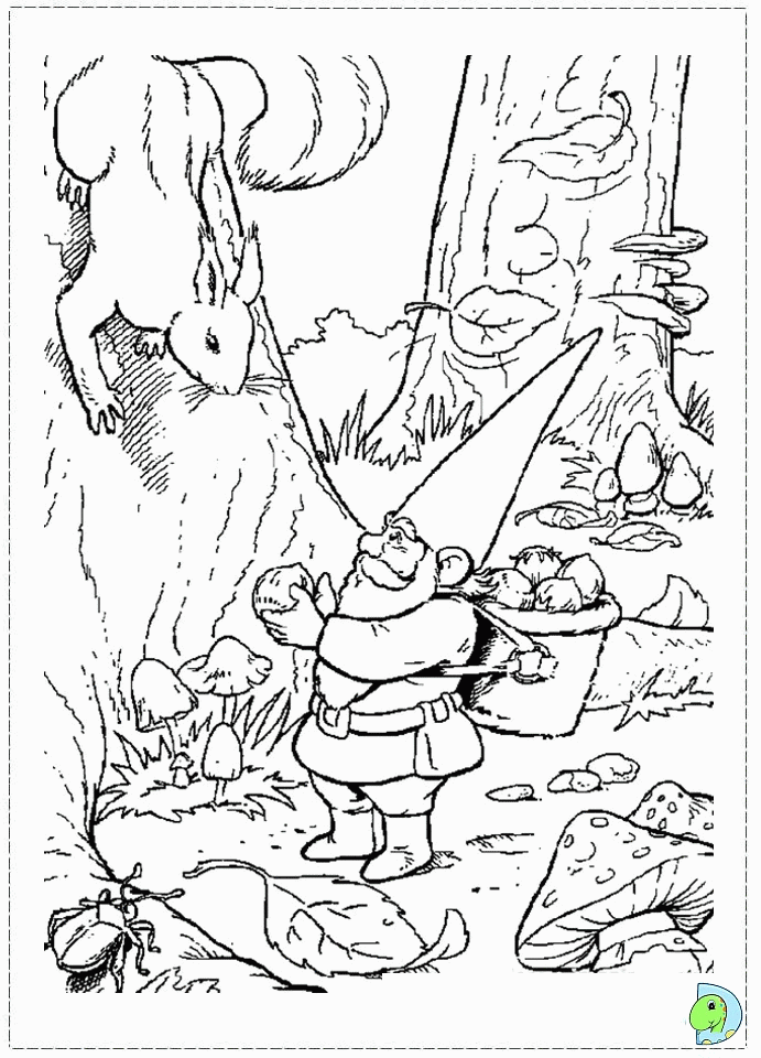 David the Gnome Coloring page- DinoKids.