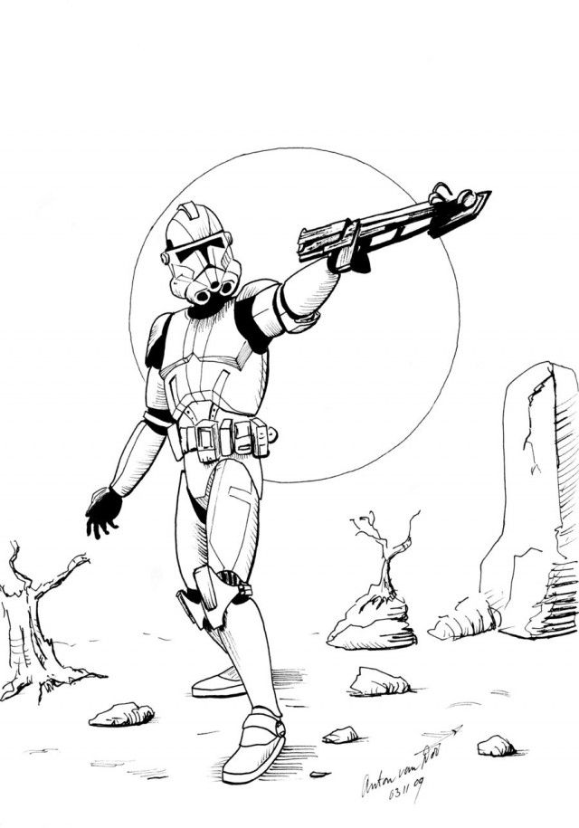 Clone Trooper Coloring Page Coloring Pages Coloring Pages For