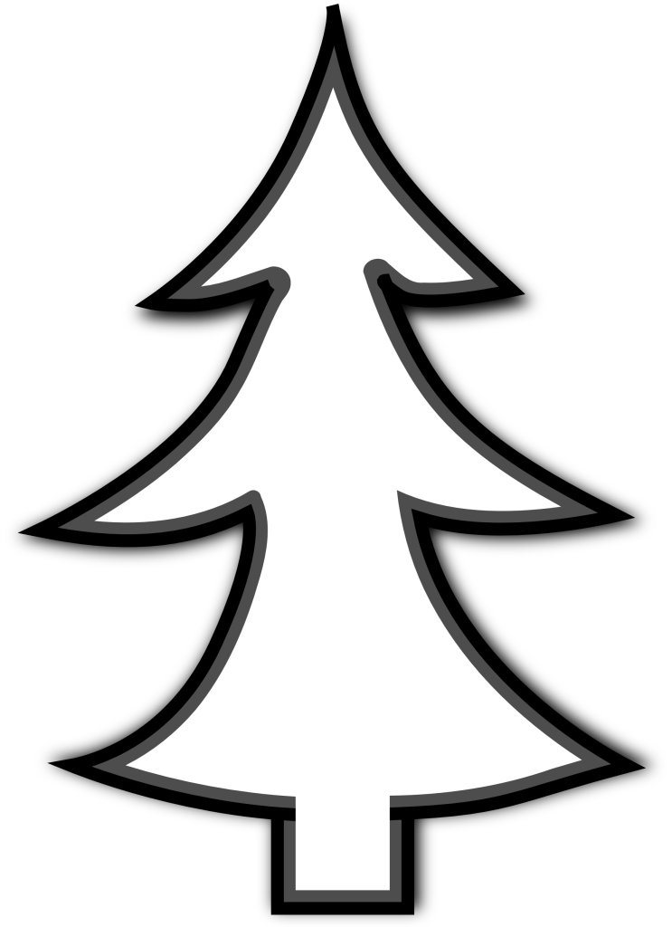 christmas tree outline clip art | HD Wallpaper and Download Free